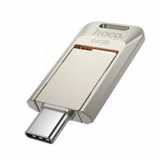 USB флеш накопитель Hoco UD17 64GB Type-C металлический silver
