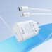 Мережевий зарядний пристрій Hoco C143A Type-C PD white + кабель Type-C to Lightning