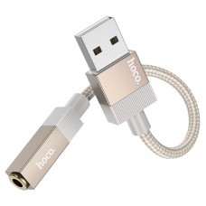 Адаптер перехідник Hoco UPA32D USB to Jack 3.5 gold
