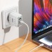 Мережевий зарядний пристрій Hoco C136A USB/ Type-C PD 45W white + кабель Type-C to Lightning