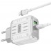 Мережевий зарядний пристрій Hoco C136A USB/ Type-C PD 45W white + кабель Type-C to Lightning