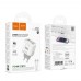 Мережевий зарядний пристрій Hoco C136A USB/ Type-C PD 45W white + кабель Type-C to Lightning