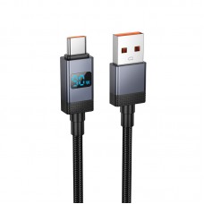 Кабель Hoco X118 USB to Type-C з дисплеєм black