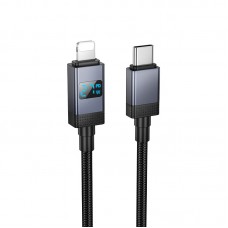 Кабель Hoco X118 Type-C to Lightning PD 27W з дисплеєм black