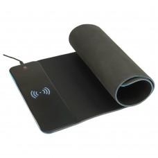 Ігрова поверхня 800*300*4 mm з бездротовою зарядкою та RGB підсвічуванням black
