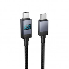 Кабель Hoco X118 Type-C to Type-C PD 60W з дисплеєм black