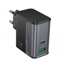 Мережевий зарядний пристрій Hoco CS74A USB/ Type-C PD 45W QC midnight black