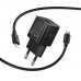 Мережевий зарядний пристрій Hoco N65 USB/ Type-C PD QC black + кабель Type-C to Lightning