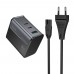 Мережевий зарядний пристрій Hoco CS76A USB/ 2 Type-C PD 70W midnight black
