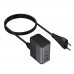 Мережевий зарядний пристрій Hoco CS76A USB/ 2 Type-C PD 70W midnight black
