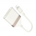 Адаптер переходник Hoco UA40 2-in-1 Lightning to TF/SD apricot