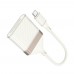 Адаптер переходник Hoco UA40A 2-in-1 Type-C to TF/SD apricot