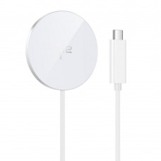 Бездротовий зарядний пристрій Hoco CW63 магнітний Qi2 white