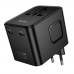 Мережевий зарядний пристрій Hoco AC31 USB/ 2 Type-C PD 25W black