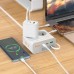 Мережевий зарядний пристрій подовжувач Hoco AC28 USB/ 3 Type-C PD 45W 2 розетки 2m white
