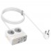 Мережевий зарядний пристрій подовжувач Hoco AC28 USB/ 3 Type-C PD 45W 2 розетки 2m white