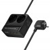 Мережевий зарядний пристрій подовжувач Hoco AC27 USB/ 2 Type-C PD 30W 2 розетки 2m black
