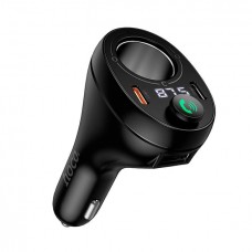 Автомобильное зарядное устройство Hoco E88 2 Type-C 35W c дисплеем и FM-модулятором black