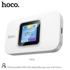 Портативный беспроводной Wi-Fi роутер  Hoco  DQ12 с дисплеем white
