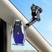 Автодержатель с беспроводной зарядкой Hoco S14 + Wireless silver