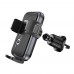 Автодержатель Hoco H78 black metal grey