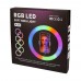 Кольцевая LED лампа    RGB с держателем для телефона 10" 26см