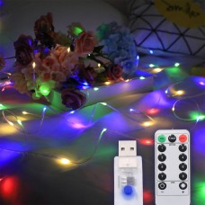 Світлодіодна гірлянда USB RGB, 10 м, 100 світлодіодів, 8 режимів, з пультом