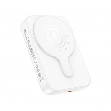 Power bank Hoco J117A 10000mAh магнітний з функцією бездротової зарядки білий