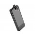 Power bank Hoco J114 10000mAh з дисплеєм + кабелі 3в1 Type-C/ Lightning/ MicroUSB black