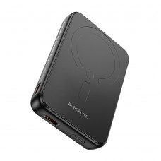 Power bank BorofoneBJ47 10000mAh PD20W магнітний з функцією бездротової зарядки чорний