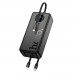 Power bank Hoco J132B 30000mAh 22.5W+ PD 20W + кабелю 3в1 Type-C/ Lightning/ MicroUSB black