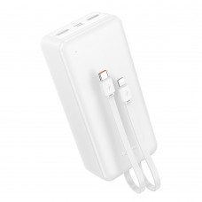 Power bank Hoco J118B 30000mAh white + кабель Type-C/ Lightning