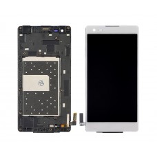 Дисплей для LG X Style K200 з білим тачскріном і корпусних рамкою