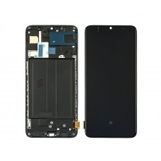 Дисплей для Samsung A705 Galaxy A70 (2019) з чорним тачскрином та чорною корпусною рамкою OLED