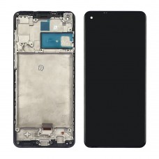 Дисплей для Samsung A217 Galaxy A21S (2020) з чорним тачскрином та корпусною рамкою
