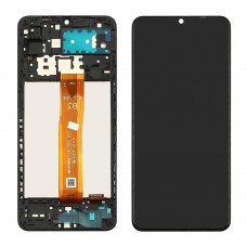 Дисплей для Samsung A127F Galaxy A12S (2021) з чорним тачскрином та корпусною рамкою