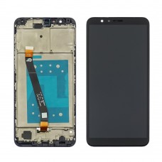 Дисплей для Huawei Honor 7X з чорним тачскрином та корпусною рамкою