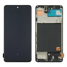 Дисплей для Samsung A515 Galaxy A51 (2020) з чорним тачскрином та корпусною рамкою Original